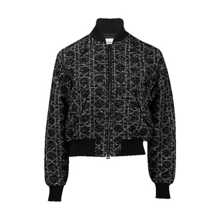 Dior/迪奥女粗花呢超大藤格纹飞行员夹克外套女士2026年新款推广