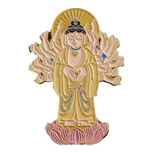 河北博物院正定隆兴寺六绝千赞观音冰箱贴城市金属旅游纪念品特色