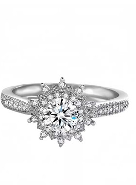 莫桑戒指童话钻60分主钻轻奢