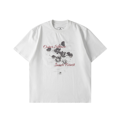 LR MADE 26SS 凉感Sorona® 撞色虚幻水墨纹花卉 直喷印花短袖T恤