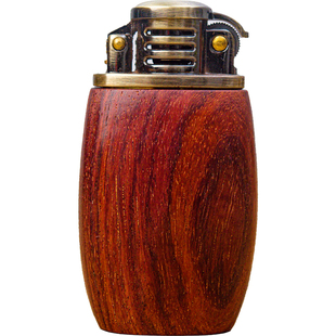 高档木质打火机小叶紫檀金丝楠木手工木制老九门煤油木头实木外壳