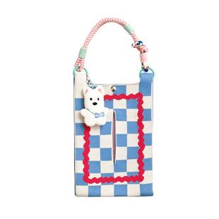 车载纸巾盒汽车抽纸盒车用挂式高级感挂袋车上车内创意可爱纸抽盒