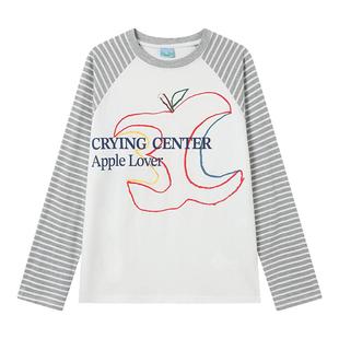 CryingCenter 3C苹果条纹插肩袖长tee 哭喊中心