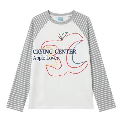CryingCenter 3C苹果条纹插肩袖长tee 哭喊中心