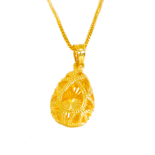 越南沙金项链女999纯金色18K镀黄金足金色花朵吊坠锁骨链镀金首饰