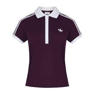 日常修身柔软舒适网球运动翻领短袖POLO衫女装夏季adidas阿迪达斯