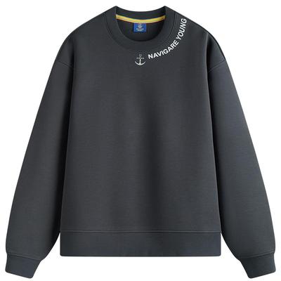 Navigare圆领落肩袖卫衣