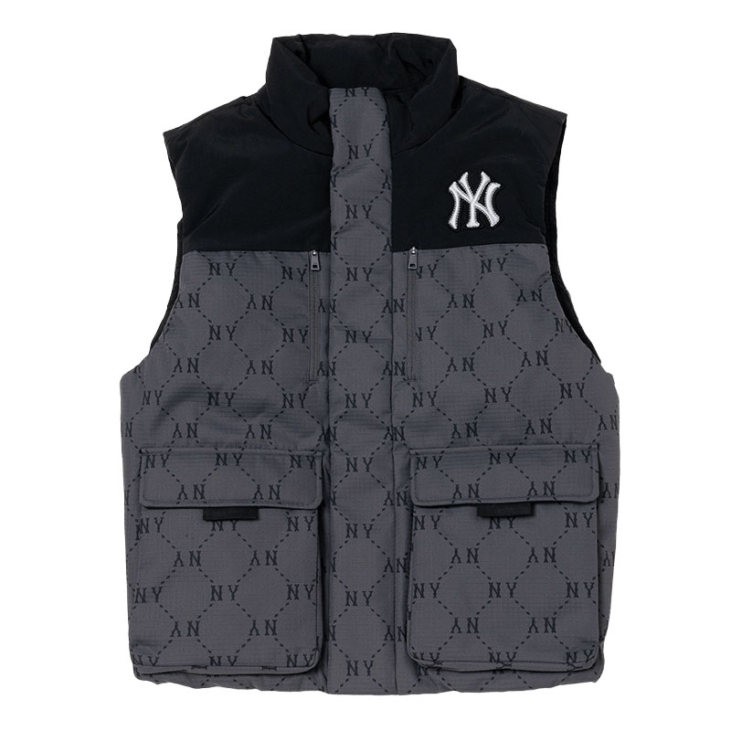【自营】MLB羽绒马甲新款男女装情侣休闲服保暖运动服户外上衣