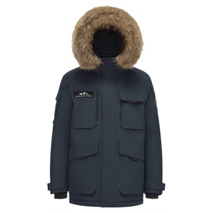 波司登极寒鹅绒服男女同款加厚防风中长款连帽零下20度羽绒服2317