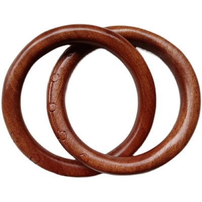 枣木乾坤圈阴阳环桃木手镯把玩件