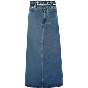 【折扣】Y/PROJECT 女配腰带牛仔超长半身裙
