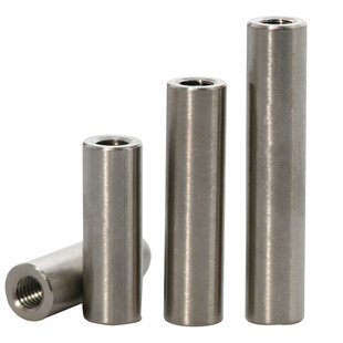 304不锈钢双头内螺纹圆柱销两头带孔支撑柱连接杆导M3M4M5M6M8M10