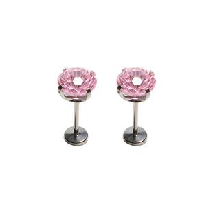 爆闪烟花钻耳钉医学钛合金防致敏插针平底耳蜗钉睡觉不用摘耳骨钉