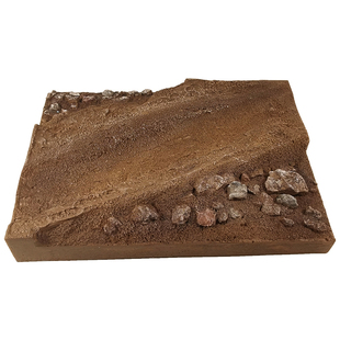 高达地台模型 荒野土路场微景观配景底座 成品车模配景摆件