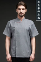 LF Linen Letter Letter с коротким рукавом серый топ