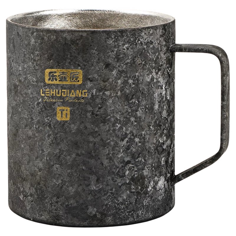 乐壶匠纯钛双层抑菌渐变马克杯