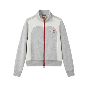 【运动解构】DONSMOKE美式复古正肩上衣DSM圆弧拉链拼接运动卫衣