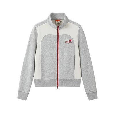 【运动解构】DONSMOKE美式复古正肩上衣DSM圆弧拉链拼接运动卫衣