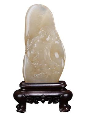 寿山石 荔枝洞石《弥勒佛》手工雕刻 优质石料 寿山摆件 藏品礼品