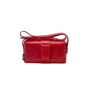 alloy/乐几牛皮款mini吐司包旅行单肩斜跨多巴胺时尚真皮包