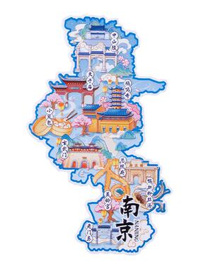 南京金属冰箱贴总统府老东门鸡鸣寺国潮原创旅游文创纪念品