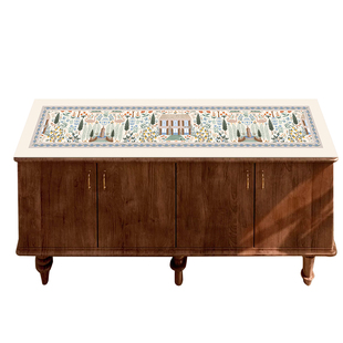 法式卡蒙特电视柜皮革桌垫鞋柜台面垫子玄关餐边柜垫免洗防水桌布