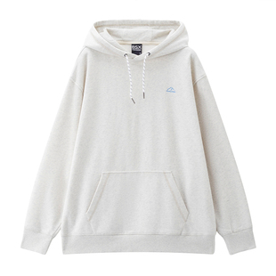 BSX春季新款连帽卫衣男山景印绣袋鼠兜宽松落肩袖套头衫04085651