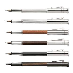 行货联保德国进口FABER CASTELL辉柏嘉GVFC伯爵经典classic系列原木色铂金18K金尖钢笔马卡萨巴西苏木纯银笔