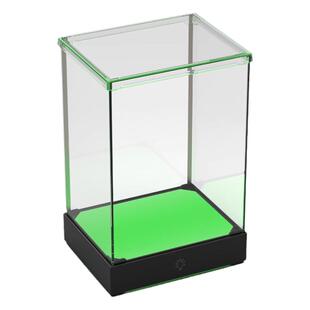 手办发光展示盒防尘收纳盒游戏公仔收纳盒透明盲盒带LED灯TY-3833