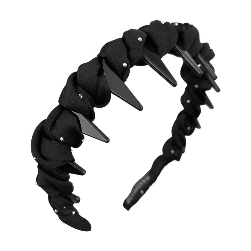 缎面满天星带齿防滑显脸小发箍