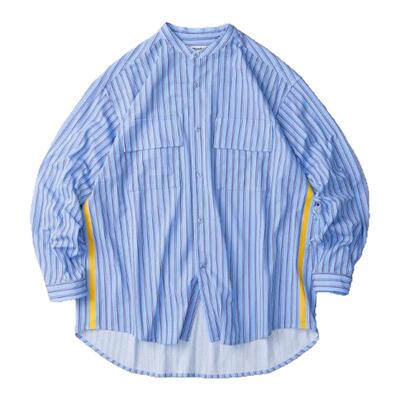 白山/White Mountaineering 26春夏男士立领撞色条纹长袖衬衫银泰