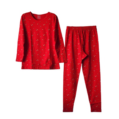 CROK女士纯棉内衣套加大印花