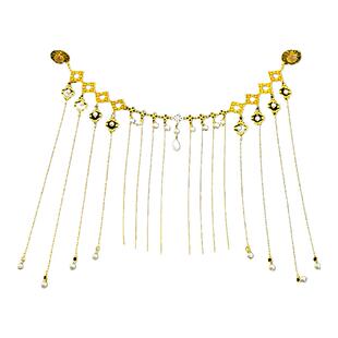 欣怡古装新款面纱古风遮面脸面帘流苏汉服挂耳饰品全套女发饰套装