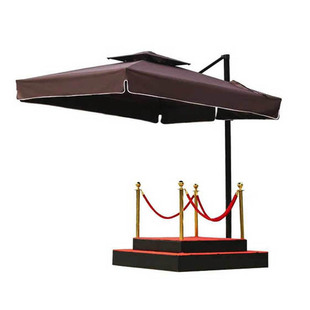 移动门卫岗亭保安亭物业售楼处站台形象站岗台户外值班岗亭遮阳伞