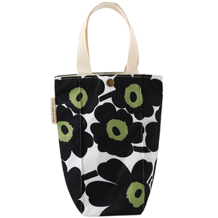 加厚手提水杯包女小手拎包雨伞包竖款保温杯袋 复古花朵水杯袋