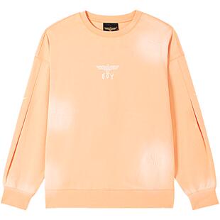 BOYLONDON春季情侣款上衣哥特字体提花朋克圆领套头卫衣N03018