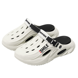 开车洞洞鞋男款2026新款沙滩凉鞋海边防滑防臭运动拖鞋男士外穿夏