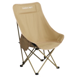 格术户外高背折叠椅便携式加高靠背可躺月亮椅露营钓鱼椅野餐椅子