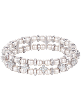 施家双层澳白珍珠手链女