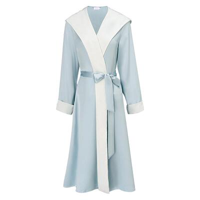 MANITO/曼尼陀Calla女士连帽睡袍桑蚕丝奢华浴袍家居服