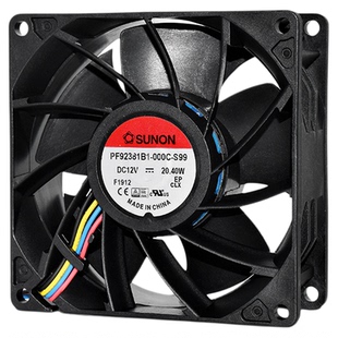 建准12V20.4W暴力9038/9238 9CM服务器PWM风扇PF92381B1-000C-S99