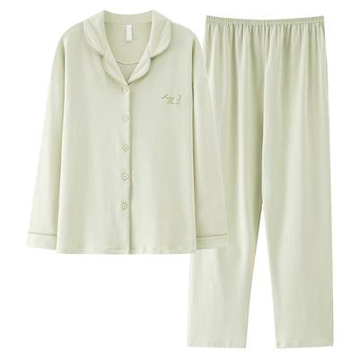 女士纯棉【带胸垫一体】长袖睡衣