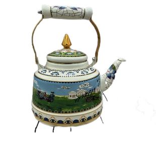茶水壶餐具奶茶壶大容量民族风搪瓷烧水壶藏族家用茶壶草原蒙古族