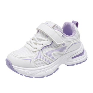 回力童鞋女童紫色运动鞋2025春季新款儿童网面旅游鞋男童洋气跑鞋