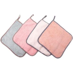 洗碗布厨房专用抹布吸水不沾油不掉毛擦桌清洁毛巾家用珊瑚绒鱼鳞