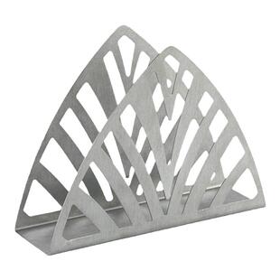 复古不锈钢纸巾架西餐厅酒店餐巾夹方巾座餐桌用纸茶餐厅立式纸巾