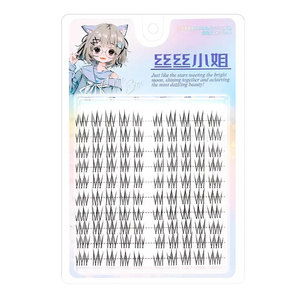 酥茶妹妹免胶分段超细透明梗睫毛
