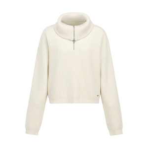 羊毛套头半拉链针织衫运动休闲保暖瑜伽上衣