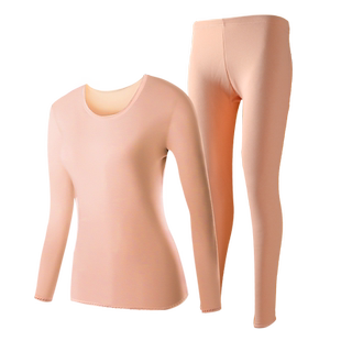 七匹狼保暖内衣套装女士加绒加厚防寒冬季打底秋衣秋裤老奶奶老人