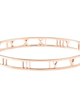 ins小众钛钢玫瑰金手镯女不掉色